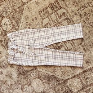Jules ans Leopold Plaid Belted cropped pants